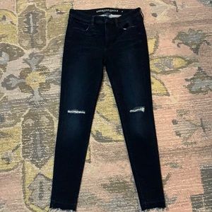 American Eagle dark stretch skinny jeans.